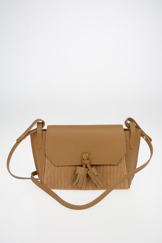 Leather Mini Bag With Braided Suede Detail