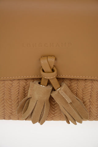 Leather Mini Bag With Braided Suede Detail