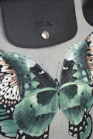 Fabric Tote Bag With Butterfly Print