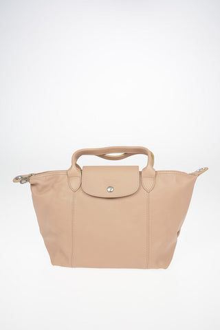 Leather LE PLIAGE Tote Bag with Removable Shoulder Strap