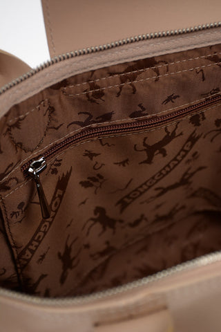 Leather LE PLIAGE Tote Bag with Removable Shoulder Strap