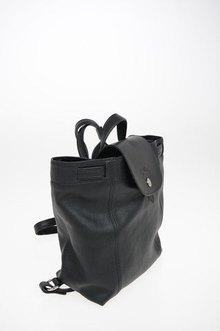 Leather Backpack With Drawstring