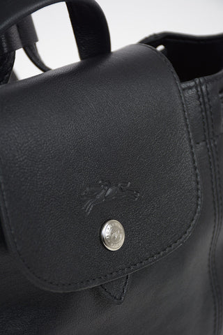 Leather Backpack With Drawstring