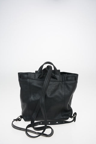 Leather Backpack With Drawstring