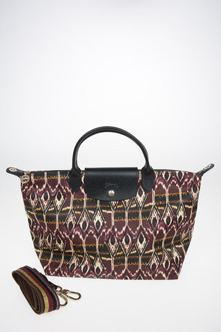 Printed Fabric LE PLIAGE Tote Bag with Removable Shoulder Strap