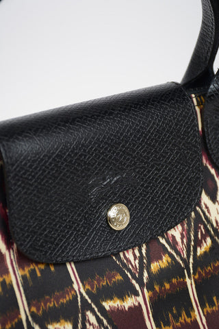 Printed Fabric LE PLIAGE Tote Bag with Removable Shoulder Strap
