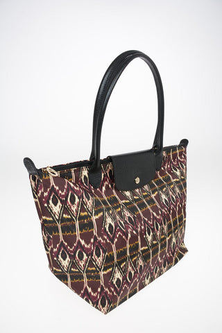 Printed Fabric LE PLIAGE Tote Bag with Leather Trimmings