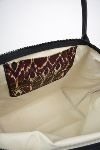 Printed Fabric LE PLIAGE Tote Bag with Leather Trimmings