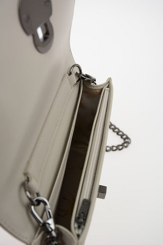 Leather Clutch With Removable Shoulder Chain