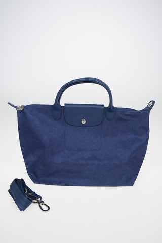 Printed Fabric LE PLIAGE Tote Bag with Removable Shoulder Strap