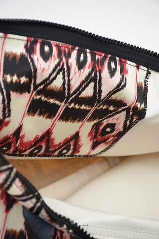 Printed Fabric LE PLIAGE Tote Bag with Leather Trimmings