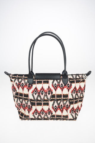 Printed Fabric LE PLIAGE Tote Bag with Leather Trimmings