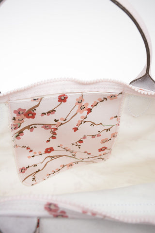 Floral Printed Fabric Tote Bag With Removable Shoulder Strap