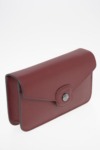 Leather Clutch with Removable Shoulder Chain