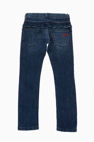 Stretch Denim Frilled Jeans