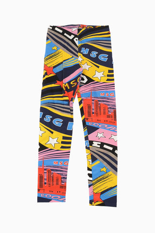 Stretch Cotton Printed Leggings