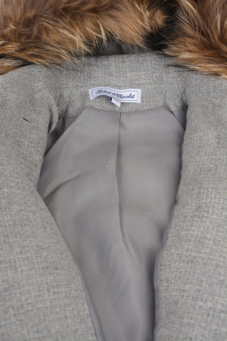 Double Breasted Coat with Fur