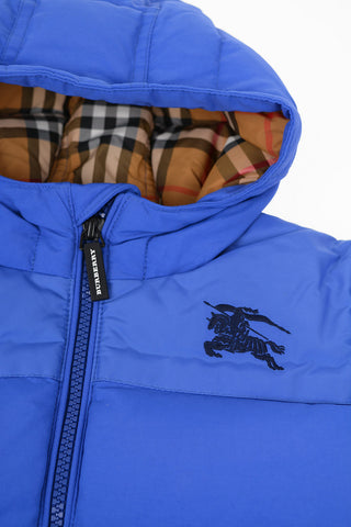 Nylon Hooded Down Jacket