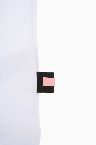 T-shirt with Faux Fur Logo Embroidery