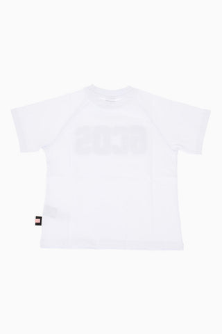 T-shirt with Faux Fur Logo Embroidery
