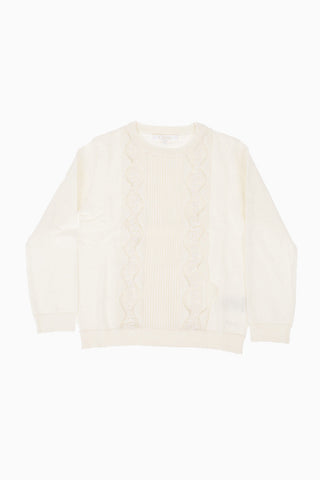 Wool and Cotton Embroidered Sweater