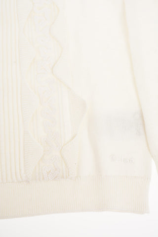 Wool and Cotton Embroidered Sweater