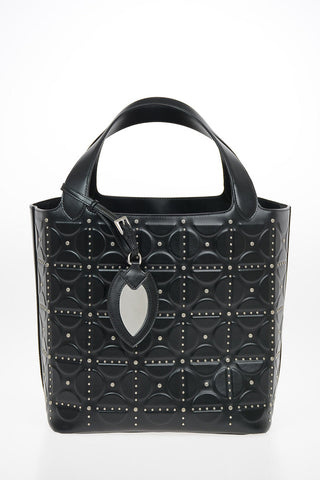 Leather CABAS Shopper Bag With Applications