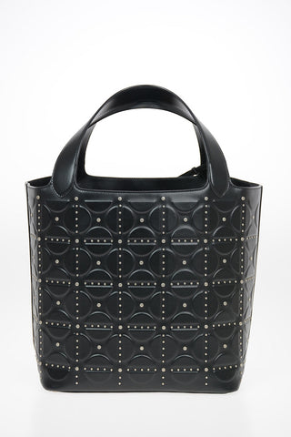 Leather CABAS Shopper Bag With Applications
