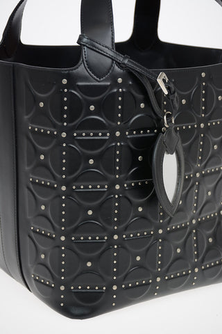 Leather CABAS Shopper Bag With Applications