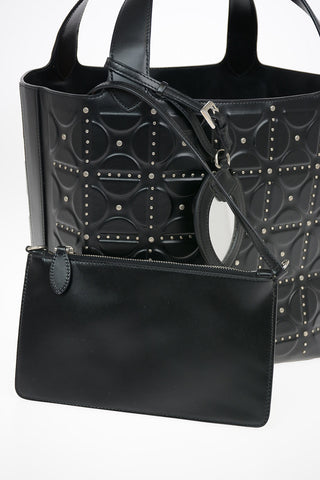Leather CABAS Shopper Bag With Applications