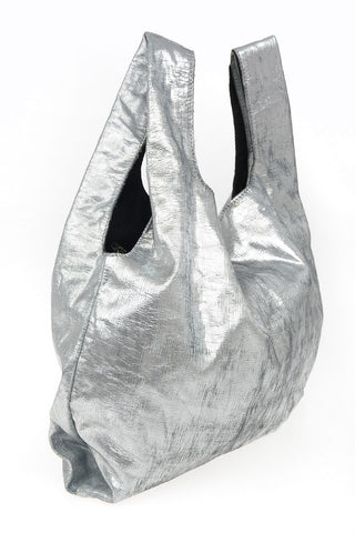 MM11 Metallic Leather Shopper Bag