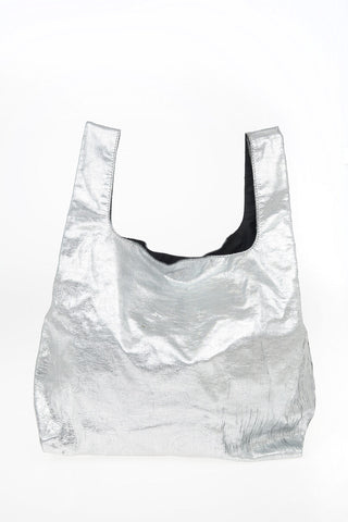 MM11 Metallic Leather Shopper Bag