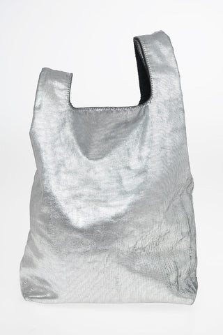 MM11 Metallic Leather Shopper Bag