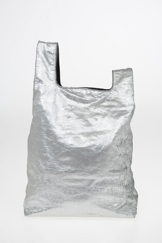 MM11 Metallic Leather Shopper Bag