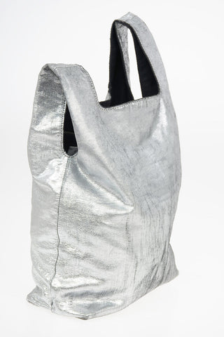 MM11 Metallic Leather Shopper Bag