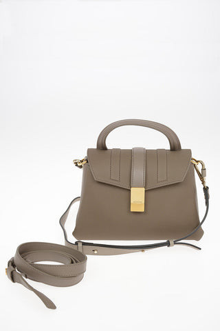 Leather Bag With Double Removable Shoulder Strap