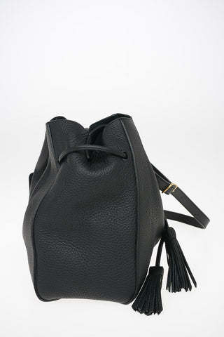Textured Leather SMALL MILLIE Bucket Bag