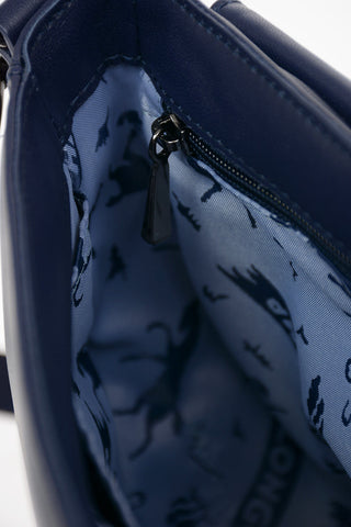 Studded Leather Saddle Bag with Adjustable Shoulder Strap