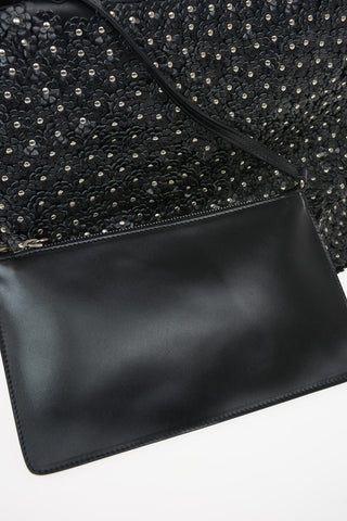 Leather Flower Printed ANSES Tote Bag