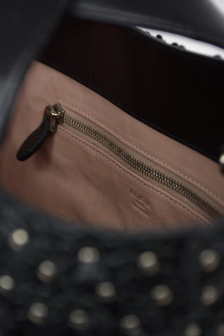 Leather Flower Printed ANSES Tote Bag