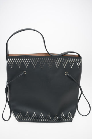 Leather Hobo Bag With Applications
