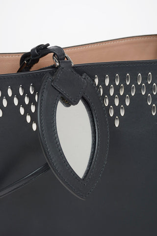 Leather Hobo Bag With Applications