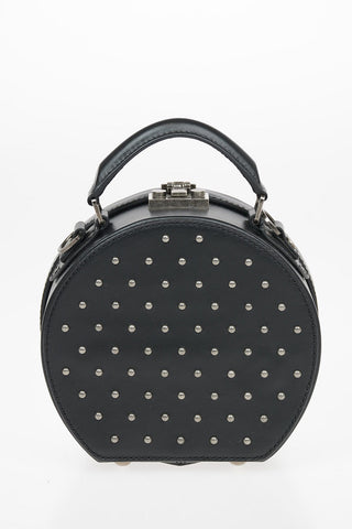 Leather Bowler Bag With Removable Shoulder Strap