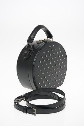 Leather Bowler Bag With Removable Shoulder Strap