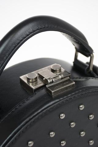 Leather Bowler Bag With Removable Shoulder Strap