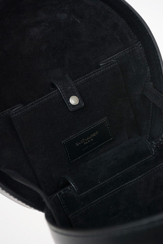 Leather Bowler Bag With Removable Shoulder Strap