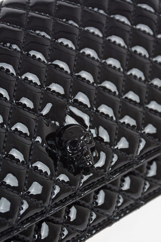 Borsa a tracolla mini SKULL in Vernice trapuntata