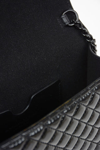 Quilted Patent Leather SKULL crossbody bag