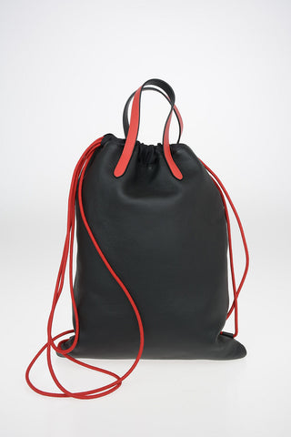 Leather Drawstring SKULL Backpack 