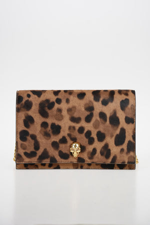 Animal Printed Ponyskin SKULL shoulder bag